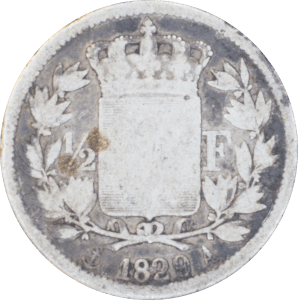 Revers ½ franc Charles X 1829 A