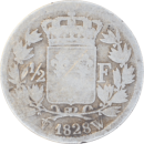 ½ franc Charles X 1828 W - Revers