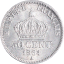 50 centimes Napoléon III 1864 A - Revers