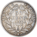 50 centimes Napoléon III 1858 A - Revers