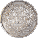 50 centimes Napoléon III 1860 BB - Revers