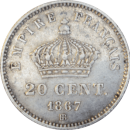 20 centimes Napoléon III 1867 BB - Revers