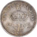 20 centimes Napoléon III 1868 A - Revers