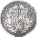 20 centimes Napoléon III 1853 A - Revers