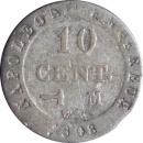 10 centimes Napoléon 1808 M - Revers
