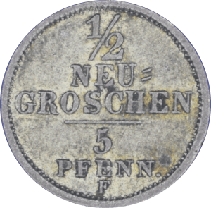 5 pfennigs Frédéric-Auguste II 1853 F - Revers