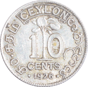 Revers 10 cents George V 1926