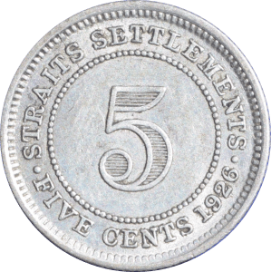 Revers 5 cents George V 1926