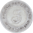 5 cents Edward VII 1910 - Revers