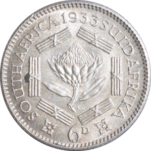 Revers 6 pence George V 1933
