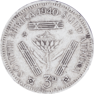 Revers 3 pence George VI 1940