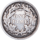 1 dime "Seated Liberty" 1862 - Revers