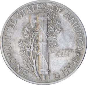 Revers 10 cents "Mercury Dime" 1944