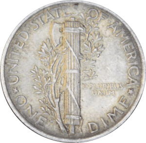Revers 10 cents "Mercury Dime" 1942