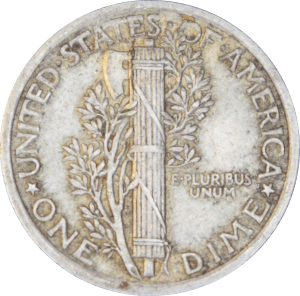Revers 10 cents "Mercury Dime" 1924