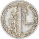 10 cents "Mercury Dime" 1924 - Revers