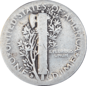 Revers 10 cents "Mercury Dime" 1936 D