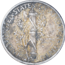 10 cents "Mercury Dime" 1917 - Revers