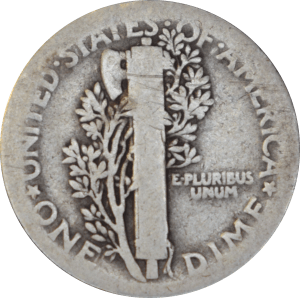 Revers 10 cents "Mercury Dime" 1923