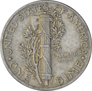 Revers 10 cents "Mercury Dime" 1941