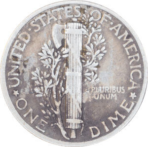 Revers 10 cents "Mercury Dime" 1936