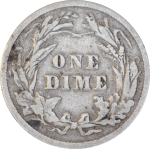 Revers 10 cents "Barber Dime" 1905
