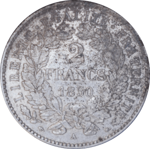 2 francs Cérès 1850 A - Revers