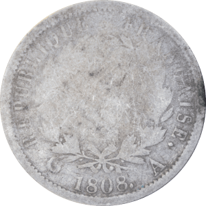 Revers 2 francs Napoléon Ier 1808 A