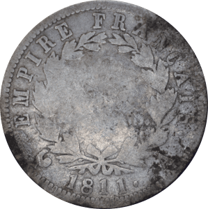 Revers 2 francs Napoléon Ier 1811 A