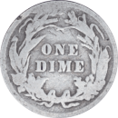 10 cents "Barber Dime" 1901 - Revers