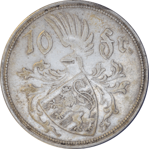 Revers 10 francs Duchesse Charlotte 1929