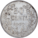 50 centimes Léopold II 1909 - Revers