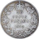 10 cents Georges V 1912 - Revers