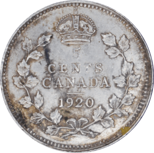 Revers 5 cents Georges V 1920