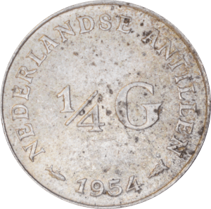 ¼ gulden Juliana 1954 - Revers