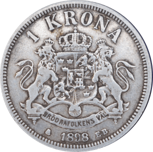 1 krona Oscar II 1898 - Revers