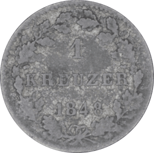 Revers 1 kreuzer Ludwig III 1848
