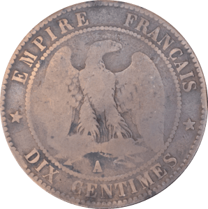Revers 10 centimes Napoléon III 1856 A