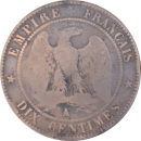 10 centimes Napoléon III 1856 A - Revers