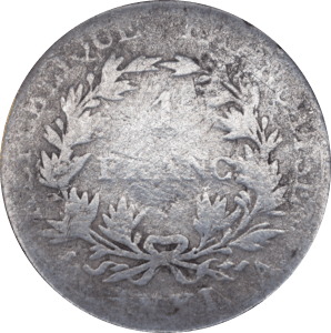 1 franc Bonaparte AN XI(1802) A - Revers