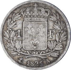 Revers 1 franc Charles X 1825 A