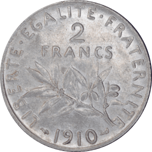 Revers 2 francs Semeuse 1910