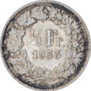 ½ franc Helvetia debout 1953 - Revers