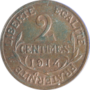 2 centimes Daniel-Dupuis 1914 - Revers