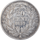 20 centimes Napoléon III 1859 A - Revers