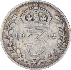 Revers 3 Pence Edward VII 1902
