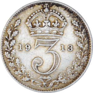 Revers 3 Pence George V 1913