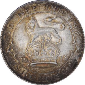 Revers 6 pence George V 1916