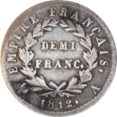 Demi franc Napoléon Empereur 1812 A - Revers