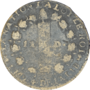 12 debiers Louis XVI 1792 T - Revers